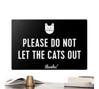 Zibeem Cat Signs, Do Not Let The Cat Out Hanger, Wall Mounted Wooden Signs for Apartment, Home, Bedroom, Living Room, Cafe, Workplace, Gallery, Kitchen