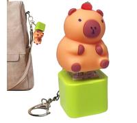 Zibeem Fidget Keyboard Clicker,Keyboard Clicker Fidget - Sound Light Animal Bag Charm Capybara Keychain for Stress Reliever Tension Management Prizes Work Meetings Travel Kids
