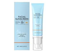 Zibeem Hydrating Sunscreen for Face | SPF 50 Travel Size Face Sunblock Cream | Gentle Long-Lasting Sunscreen Makeup Setting Accessories for Hiking Running Backpacking Fishing Walking