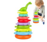 Zibeem Kids Stacking Rings Toys,Rainbow Balance Stacking Game for Child | Colorful Balance Stacker Activities, Educational Preschool Learning Toy for Kid Toddler Children Teens