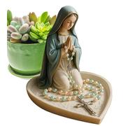 Zibeem Mary Rosary Holder,Resin Catholic Jesus Rosary - Jewelry Organizers for Student Teacher Birthday Desk Room Party Men Women Thanksgiving