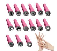 Zibeem Nail Pen Set - 15x Pen Stamp Nail Tools With 6 Different Art Patterns, Graffiti Art Dotting Tools, Design , For Women Girls Home Stamp Flower