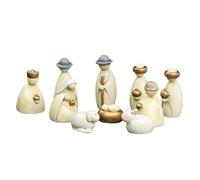 Zibeem Nativity Scene | Religious Figurines | Mini Collectible Nativity Set Christmas Decor for Bookshelf Table Centerpiece School Front Yard Mantle Display Photoshoot Showcase