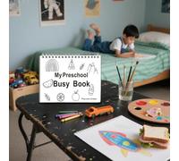 Zibeem Preschool Learning Books | Toddler Early Learning Busy Activity Book | Homeschool Supplies Writing Practice Binder for School Home Airplane Education Children Travel Daycare Center