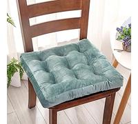 ZIBENE Seat Pads for Metal Kitchen Chairs, Seat Cushion for Dining Chair Washable, Square Seat Dining Chair Cushions 45x45, Indoor Velvet Kitchen Chair Pads, Warm and Soft, 8cm Extra Thick Blue
