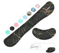 ZIBLY Wrist Rest Keyboard and Mouse Set - Non Slip Ergonomic Wrist Cushion Support Pad - Easy Typing,Pain Relief - Premium Silky Gel Memory Foam for Work from Home Gaming Computer Laptop