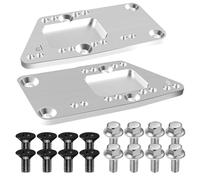 ZIBOPAR for LS Swap Motor Mounts Adapter Plates for SBC Vehicle to LS Engine LS1 LS2 LS3 LS6 LQ4 LQ9 L33 L92 L99 LR4, for LS Conversion Swap Bracket Adjustable Universal (Silver)