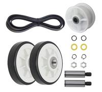 ZIBOXI 12001541 303373k Dryer Drum Roller Kit WP6-3700340 Idler Pulley WP33002535 Drum Belt For Maytag For Crosley For Kenmore 303373 33001783