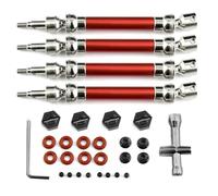 ZIBOXI 4pcs Drive Shaft CVD With Wheel Hex For 1/10 Arrma New Big Rock V3 3S BLX 4x4 (Not For Old Big Rock) Upgrade Parts(Red)