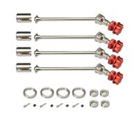 ZIBOXI RC Car 4pcs Extended Drive Shaft CVD With Splined Wheel Hex 8996Xfor 1/10 Traxxas MAXX WideMaxx RC Car Upgrade Parts(GRAY)