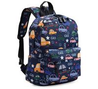 Zicac Kid Book Backpack Toddler Backpack Baby Child School Bag Kindergarten Canvas Daypack Cartoon Coin Purse for Children Boys Girls(Darkblue,M)