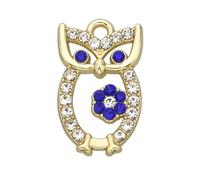 Zicdije Pack of 20 Rhinestone Charms Gold Plated Pendants Pave Crystal Accessories for Necklace Bracelet Jewelry Making DIY Crafting, Zinc, Rhinestone