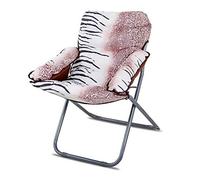 Zichen Folding Chair Portable Foldable Lazy Chair Recliner Sofa Home Office Meditation Reading TV Playing Red (Color : Lightcoffee2)
