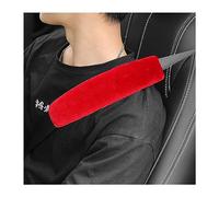 Ziciner 2 Packs Car Seatbelt Covers Shoulder Pad, Universal Soft Faux Sheepskin Shoulder Cover for Comfortable Driving, Fluffy Seat Belt Protector Help to Protect Your Neck and Shoulder (Red)