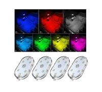 Ziciner 2 PCS Car Led Lights Interior, Super Bright Car Wireless Bulb, USB Rechargeable Auto Led Festoon Bulb, Universal Vehicle Accessories for Cars, Trucks, SUVs, Vans (Colorful, 4 PCS)