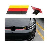 Ziciner 3D Germany Flag Emblem Badge with L Shaped Mounting Bracket, Auto Front Fender Badge Sign Emblem, Car Front Grill Bumper Decoration, Compatible with European Vehicles