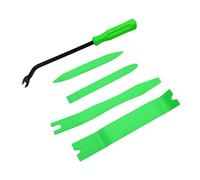Ziciner 5 PCS Auto Trim Removal Tool Kit, No Scratch Car Door Panel Removal Tool, Plastic Clip Fastener Remover Pry Tool Set for Audio Dashboard Dismantle, Car Accessories (Green)