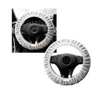 Ziciner 50 PCS Disposable Steering Wheel Cover, Universal Non-Woven Car Steering Wheel Protectors with Elastic Trims, Perfect for Automotive Service Oil Changes Body Shops (Style1-50PCS)