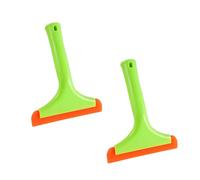 Ziciner Small Silicone Window Squeegee, Car Windshield Water Blade Squeegee, Multifunctional Auto Squeegee with 5.9 Inch Blade and Anti-Slip Handle for Car Window, Home Cleaning (Light Green-2pcs)
