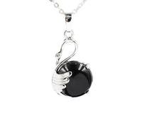 Zicnjodye 1pc Natural Stone Swan Shape Pendant Necklace For Women Men