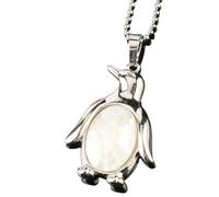 Zicnjodye 1pc Penguin Pendants Necklaces Natural Shell Egg Shaped Seashell Pendant For Women