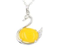 Zicnjodye 1pc Swan Pendant Stone Purple Pendant Necklace
