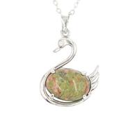 Zicnjodye 1pc Swan Pendant Stone Purple Pendant Necklace