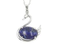Zicnjodye 1pc Swan Pendant Stone Purple Pendant Necklace
