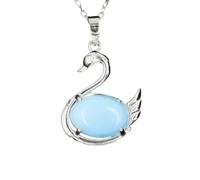 Zicnjodye 1pc Swan Pendant Stone Purple Pendant Necklace