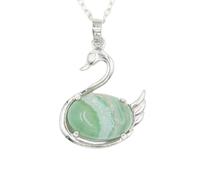 Zicnjodye 1pc Swan Pendant Stone Purple Pendant Necklace