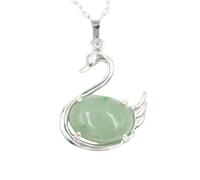 Zicnjodye 1pc Swan Pendant Stone Purple Pendant Necklace