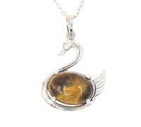 Zicnjodye 1pc Swan Pendant Stone Purple Pendant Necklace