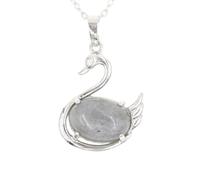 Zicnjodye 1pc Swan Pendant Stone Purple Pendant Necklace