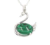 Zicnjodye 1pc Swan Pendant Stone Purple Pendant Necklace