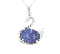 Zicnjodye 1pc Swan Pendant Stone Purple Pendant Necklace