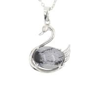 Zicnjodye 1pc Swan Pendant Stone Purple Pendant Necklace