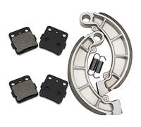 ZICOO Front Brake Pads and Rear Brake Shoes for Honda Rancher 420 TRX420 FM FE TM TE 2007-2021 Fourtrax Rancher 420 2x4 4x4