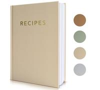 ZICOTO Aesthetic Blank Recipe Book with Waterproof Cover - The Perfect Recipe Notebook To Write In Your Own Recipes - Simplified Blank Cookbook to Organize Your Recipes