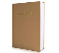 ZICOTO Aesthetic Blank Recipe Book with Waterproof Cover - The Perfect Recipe Notebook To Write In Your Own Recipes - Beautiful Blank Cookbook to Organize Your Recipes