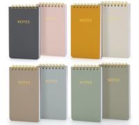 ZICOTO Aesthetic Pocket Notebooks Set Of 8 - Small 3x5 Spiral Notepads With Lined Pages For Women - The Perfect Little Mini Pads to Stay Organized and Boost Productivity at Work or School