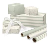 ZICOTO Beautiful Gift Wrapping Paper Rolls for All Occasions - Set of 3 Quality Rolls For Wedding, Birthday, Baby Shower & Christmas - Add a Touch of Magic to Every Gift You Wrap - 17 x 120 in