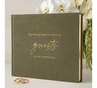 ZICOTO Beautiful Wedding Guest Book for Your Wedding Reception - Simply Elegant Guestbook to Sign in and Add Polaroid Photos - The Perfect Baby Shower Guest Book for The Special Day
