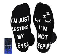 Zicozy Birthday Gifts for Men Stocking Stuffers Christmas Gifts for Men Him Dad Husband Grandpa Mens Funny Socks, Eyelash, Medium
