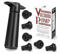 Zidanventures Wine Bottle Vacuum Pump Set with 6 Reusable Stoppers - Wine Saver Pump for Keeping Wine Fresh, Airtight Bottle Sealer for Red & White Wine Preservation