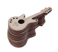 ZIDDAR 10 Pieces Guitar Shape Natural Wood Slices For Creative Wooden Ornament Hangings Photography Props Christmas Home Decora Electric Handle Musical Instruments Guitars Adults Stringed For Adults