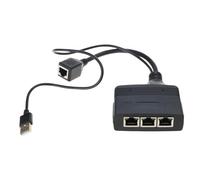 ZIDDAR 100Mbps Networking Splitter Ethernet Splitter With USB Power Compatible For Various Ethernet Cable Heat Resistance