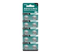 ZIDDAR 10pcs/sheet AG12 LR43 Button Cell Batteries 1.5V Alkaline Long Time Power Supply For Toy And Remote Controls Calculators