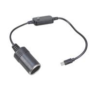 ZIDDAR Adjustable Voltages USB C To Cigarettes Socket Converters Cable For Car Devices 5V To 20V