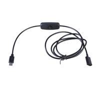 ZIDDAR Compact Type C to USB Charging Cable Female to Male Power Wire with Switching 5V3A Charging for LED Light Fan Toy Converter Line