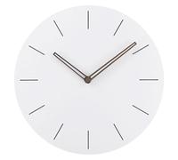 ZIDDAR Elegant 12Inch Wood White Round Wall Clock Quiet Not Ticking Battery Operated Easy To Read For Various Decoration Styles